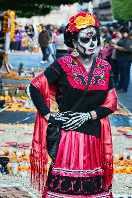 Photo d'une catrina pour le jour des morts au Mexique