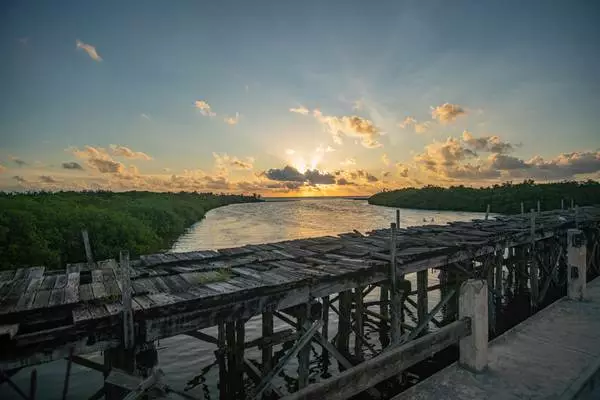 pont dans la réserve de Sian Ka'an dans l'Etat du Quintana Roo